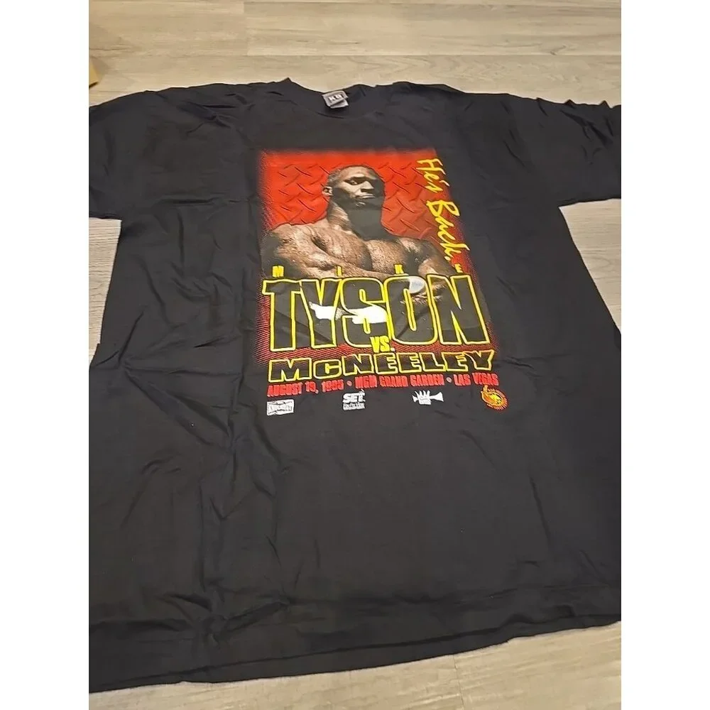 Vintage 1995 Mike Tyson McNeeley MGM Grand Single Stitch Deadstock T Shirt XL - Picture 2 of 5